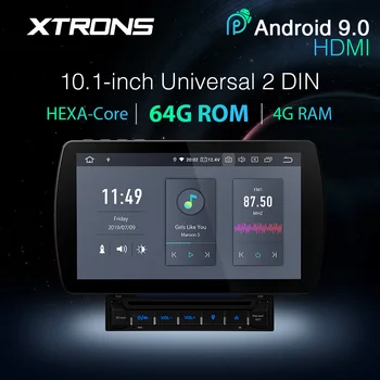 

XTRONS Universal 2 din 10.1'' Android 9.0 HEXA core 64Bit Processor 4GB+64GB Car DVD player GPS Navigation System HDMI Output