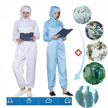 

Disposable Anti-epidemic Antibacterial Plastic Closures Isolation Suit Solid Protective Clothing Dust-proof Coveralls Antistatic