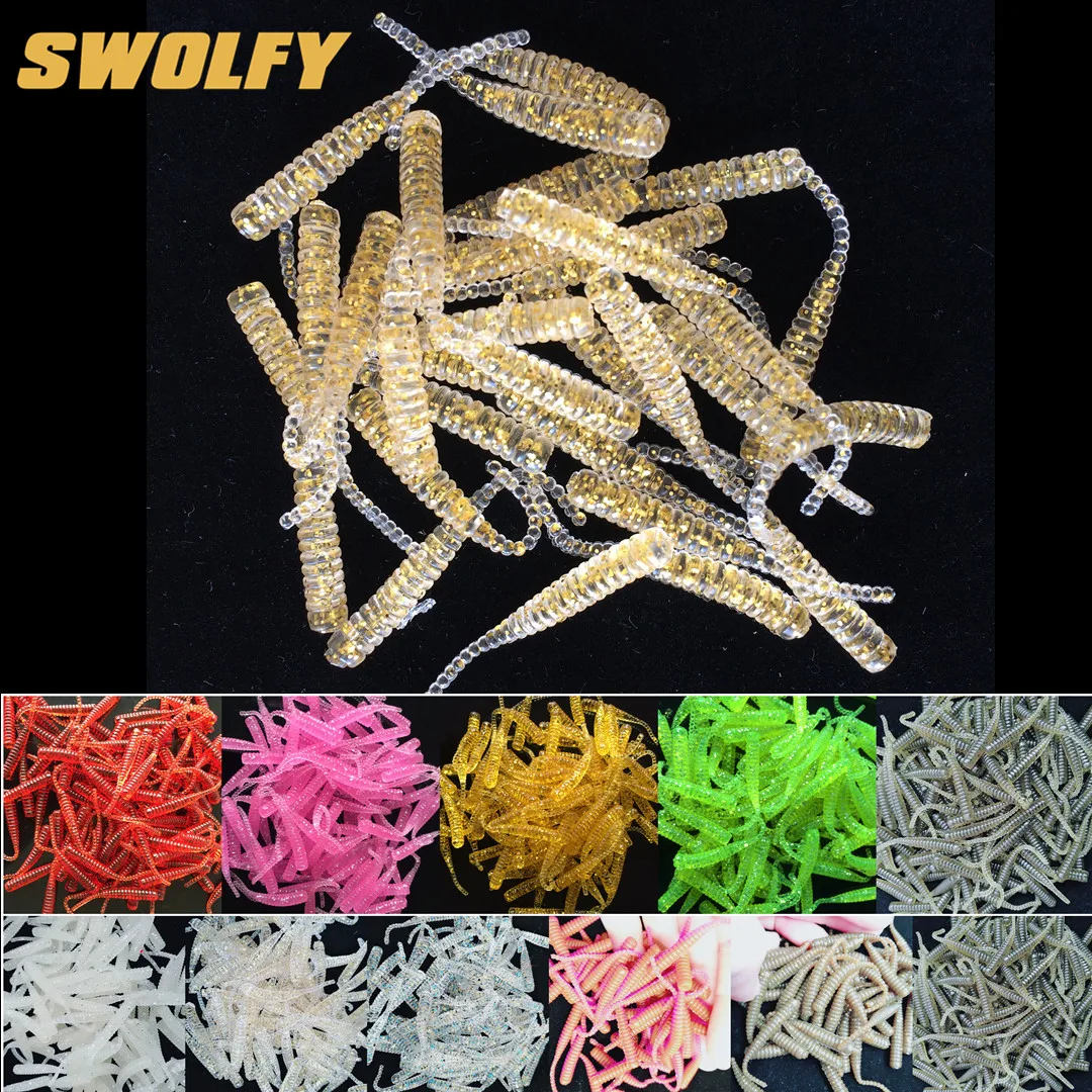 

Swolfy 250pcs/lot worm silicone bait lures 4cm 0.4g soft bait carp fishing lure iscas artificial para pesca fishing tackle