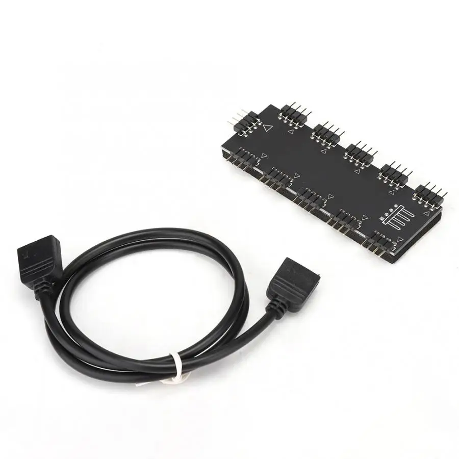 Концентратор usb зарядное устройство Мини компьютер 10-канал RGB хаб ПК мод материнская плата вентилятор RGB кабель-удлинитель