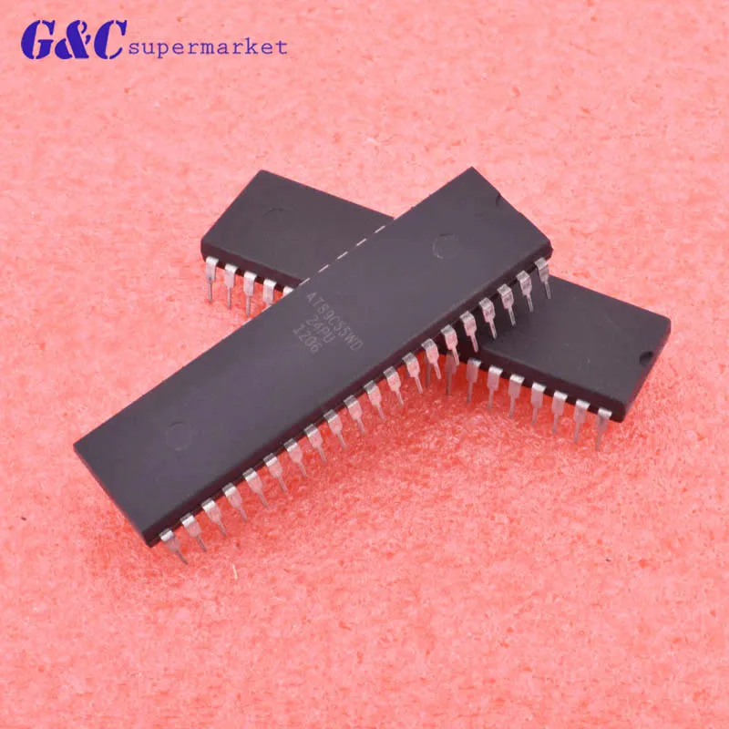 

1/5PCS AT89C55WD-24PU DIP 40PIN AT89C55WD 8-bit Microcontroller with 20K Bytes Flash