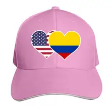 Бейсбольная кепка с принтом в виде сердца и флага американской Колумбии, винтажная сэндвич-Кепка, остроконечная Кепка для водителя грузовика, шляпы для папы