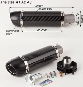 

SBK carbon fiber Motorcycle modified exhaust pipe leovince exhaust competitive pipe Huanglong 600tmax R6, scorpioji Village