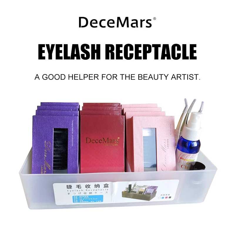 DeceMars пластиковый ящик для хранения ресниц для наращивания ресниц сосуд для ресниц чехол для ресниц Жесткий Чехол для наращивания чехол для хранения