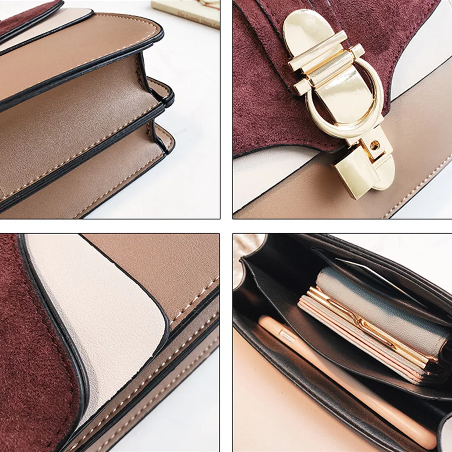Ceny Peeling torby na ramię Crossbody dla kobiet torba 2020 torebki skórzane kasetonowe małe klapy szeroki pasek na ramię torby Crossbody Bolsa