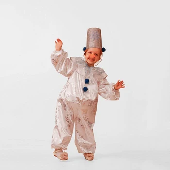 

Carnival costume "Snowman Snowball", satin, size 26, height 104 cm