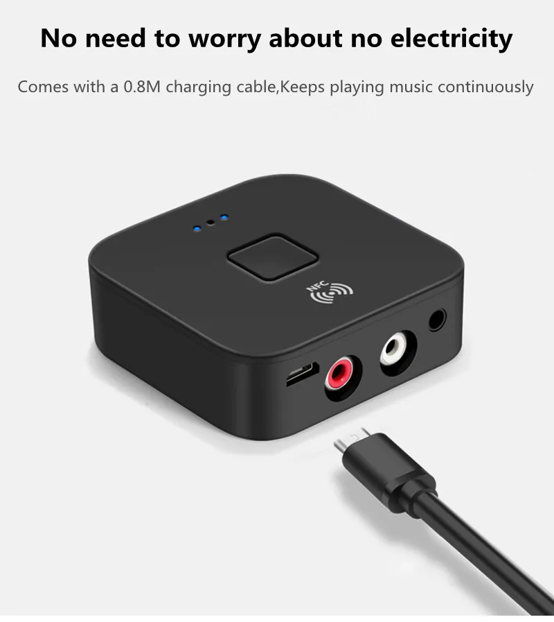 DISOUR NFC Bluetooth 5.0 Receiver 3.5mm AUX RCA Jack HIFI