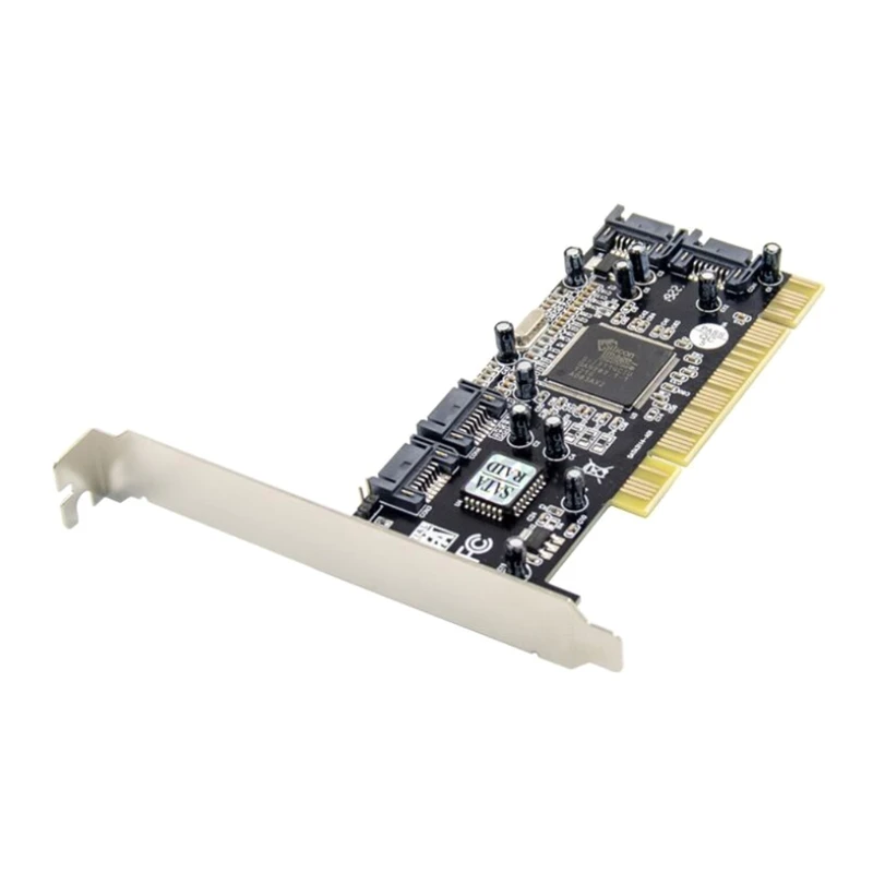 PCI Expansion Add on Card 4 Ports Sil 3114 Chipset RAID 3114 Array Card SATA Expansion Card Conversion Card Adapter