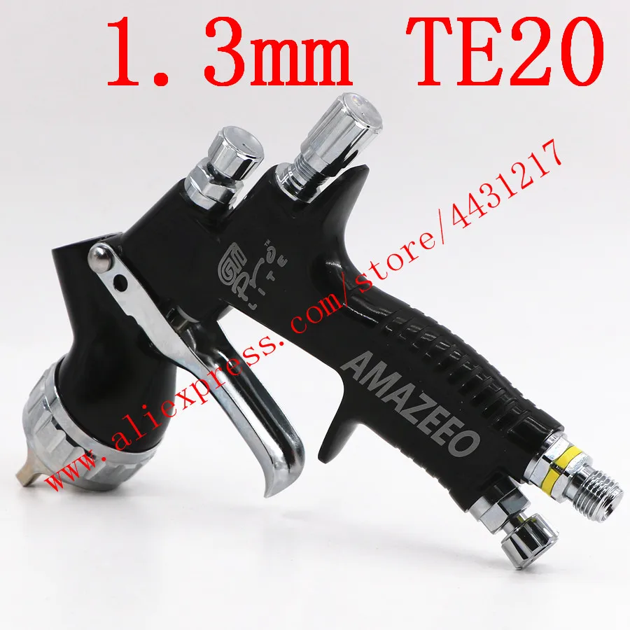 Black 1.3mm TE20 Высокоэффективный Профессиональный gti pro lite покрасочный пистолет TE20/T110 1,3/1,8 мм Насадка пистолет-распылитель краска пистолет на водной основе Воздушный пистолет - Цвет: Black 1.3mm TE20