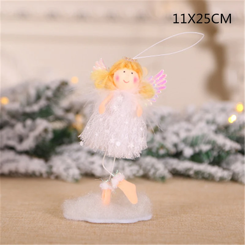 Милый ангел плюшевая кукла для девочек рождественская подвеска рождественская елка висячие украшения окно дисплей рождественские вечерние украшения рождественский подарок игрушка - Цвет: K