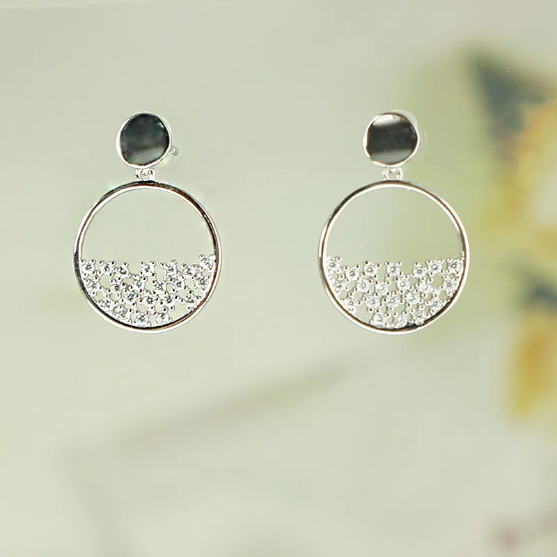 

ZTUNG 2019 GE13 good earrings women fine jewelry,925 silver simple ,temperamental lady earring for daily wear Free shipping