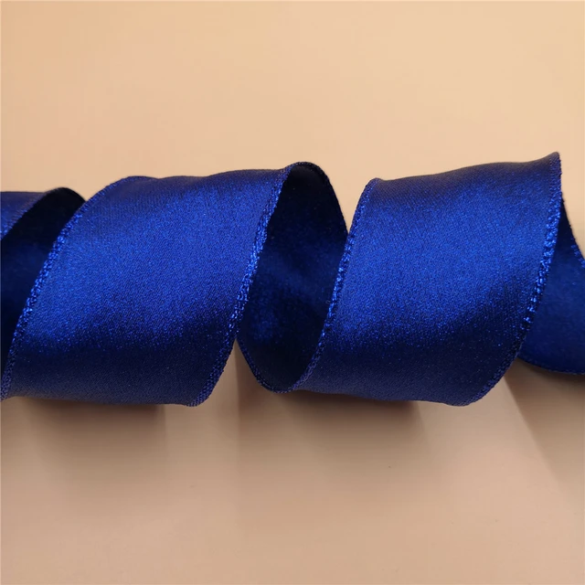 royal blue Silk Satin Ribbon Wedding Party Decoration Gift Wrapping Apparel  Sewing Fabric Christmas New Year Decor Supplies - AliExpress