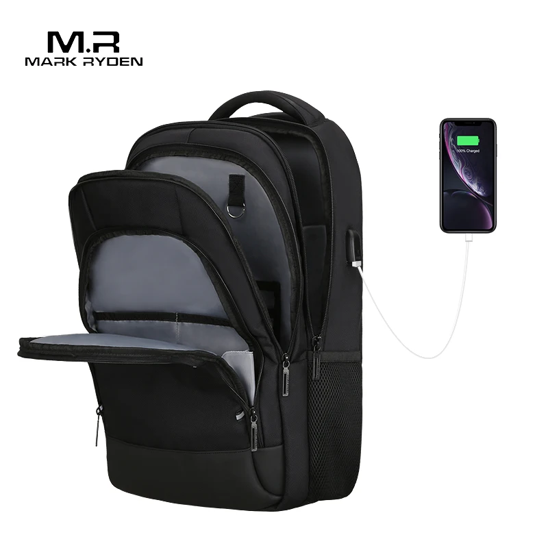 Mark Ryden Fashion 15.6 inch Laptop Backpack Men Multifunctional Waterproof Backpacks Male USB Charging Travel Backpack Mochila