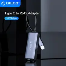 ORICO Type C LAN Gigabit Ethernet adaptateur USB2.0/3.0 à RJ45 Gigabit filaire carte réseau sans lecteur pour MacBook Pro Windows 8 10
