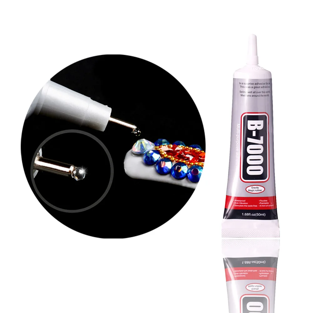 B7000 Fabric Glue with Precision Tips, 3Pcs 15ml Upgrade Industrial  Strength Adhesive B-7000 Glue Clear for Jewelry Crafts DIY, Metal, Stone,  Rhinestone Gems Gel, Glass, Fabric, Cell Phone Repair 