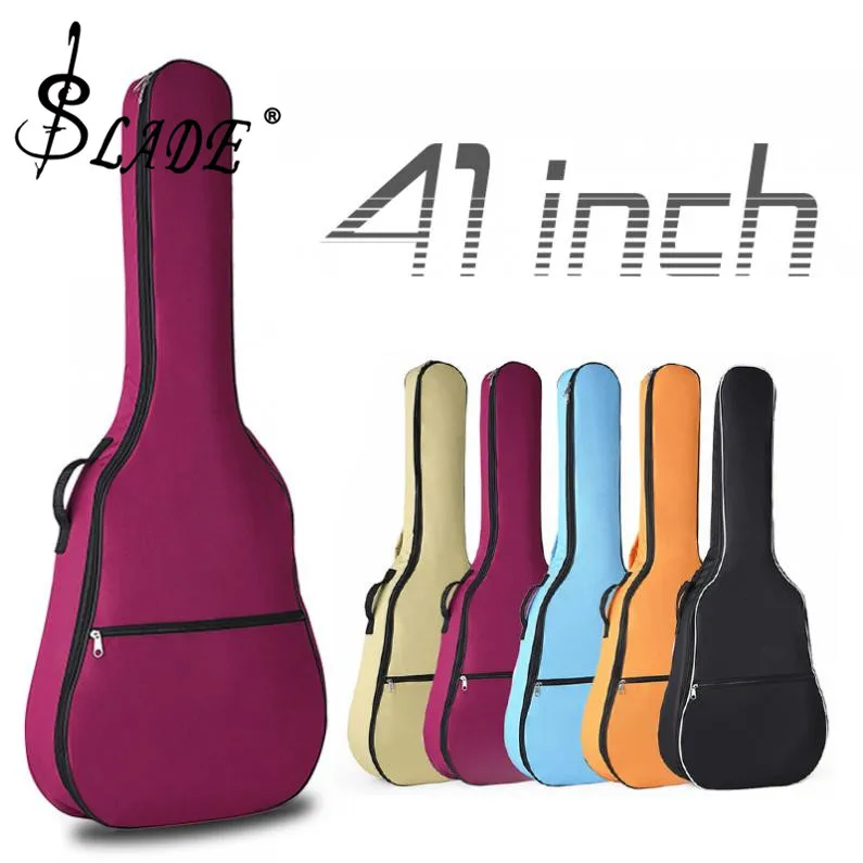 Portable 41 Inch Oxford Fabric Acoustic Guitar Double Straps Padded Guitar Soft Case Gig Bag Waterproof Backpack