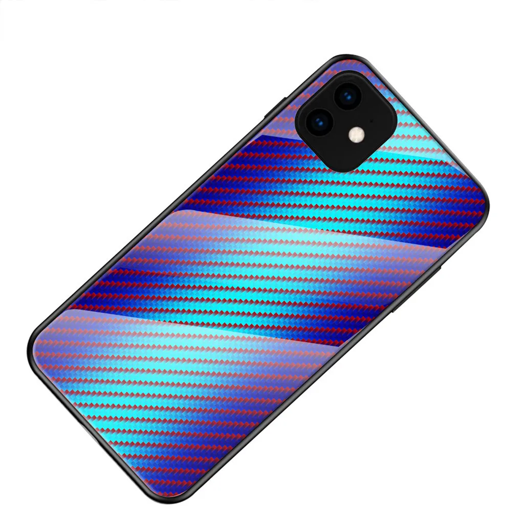 Чехол Mosunx из окрашенного стекла TPU+ PC для Iphone11 6,1 дюйма защищает ваш телефон от отпечатков пальцев и царапин