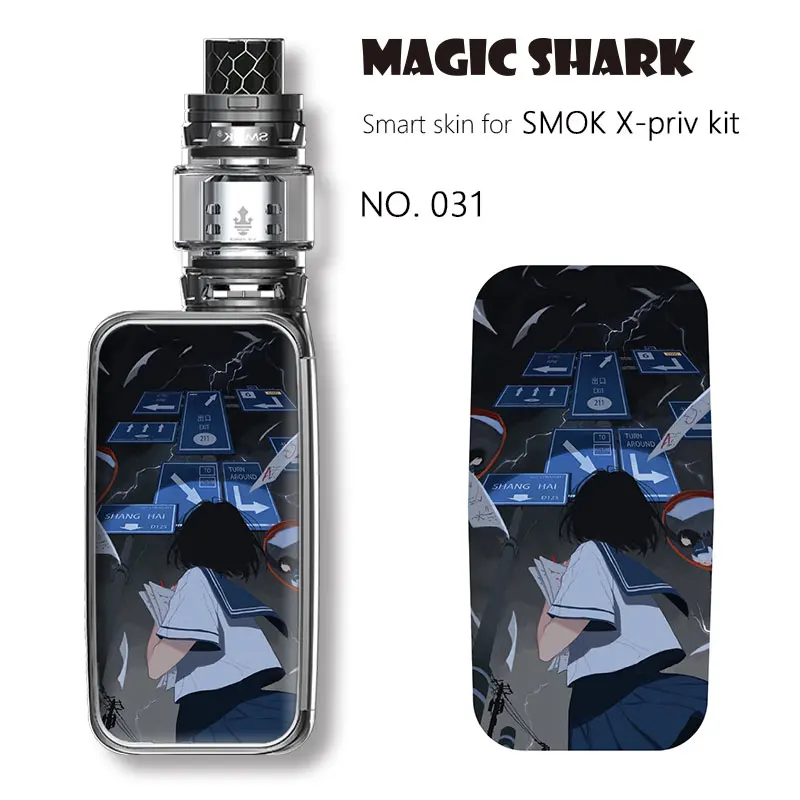 Magic Shark Stone Print Harley Quinn Fighter Hot Sale Sticker Case Stereo Film Cover for Smok X Pirv Vape Pod