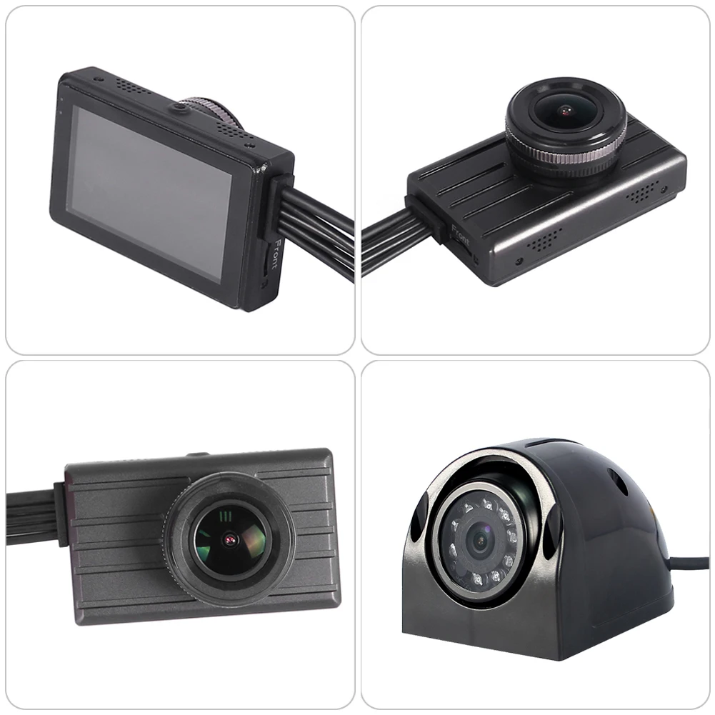 SYS 360 камера для грузовика Full HD 1080P DVR видеорегистратор с двойным ИК ночного видения водонепроницаемый объектив Авто Регистратор