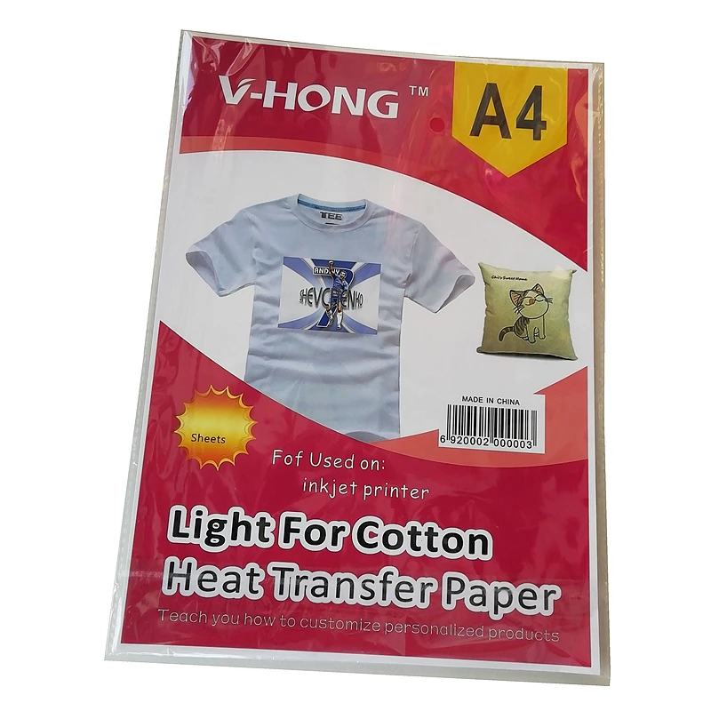 A4 cotton T-SHIRT Cushion Fabrics Cloth Phone Case Printing Design heat transfer paper