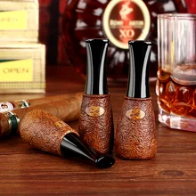 Роскошный подарок, держатель для одной сигары и трубки, гаджеты, чехол для сигары, серебристая трубка, сигарный мундштук, CLY-0121