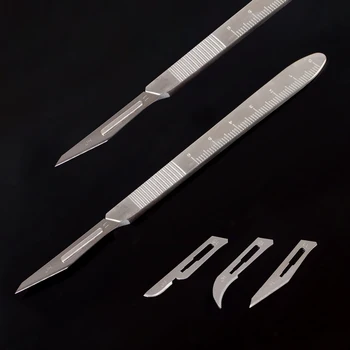 

Carbon Steel Surgical Scalpel Blades 11# 12# 23# Handle Scalpel DIY Cutting Tool PCB Repair Animal Surgical Knife Carving Meta