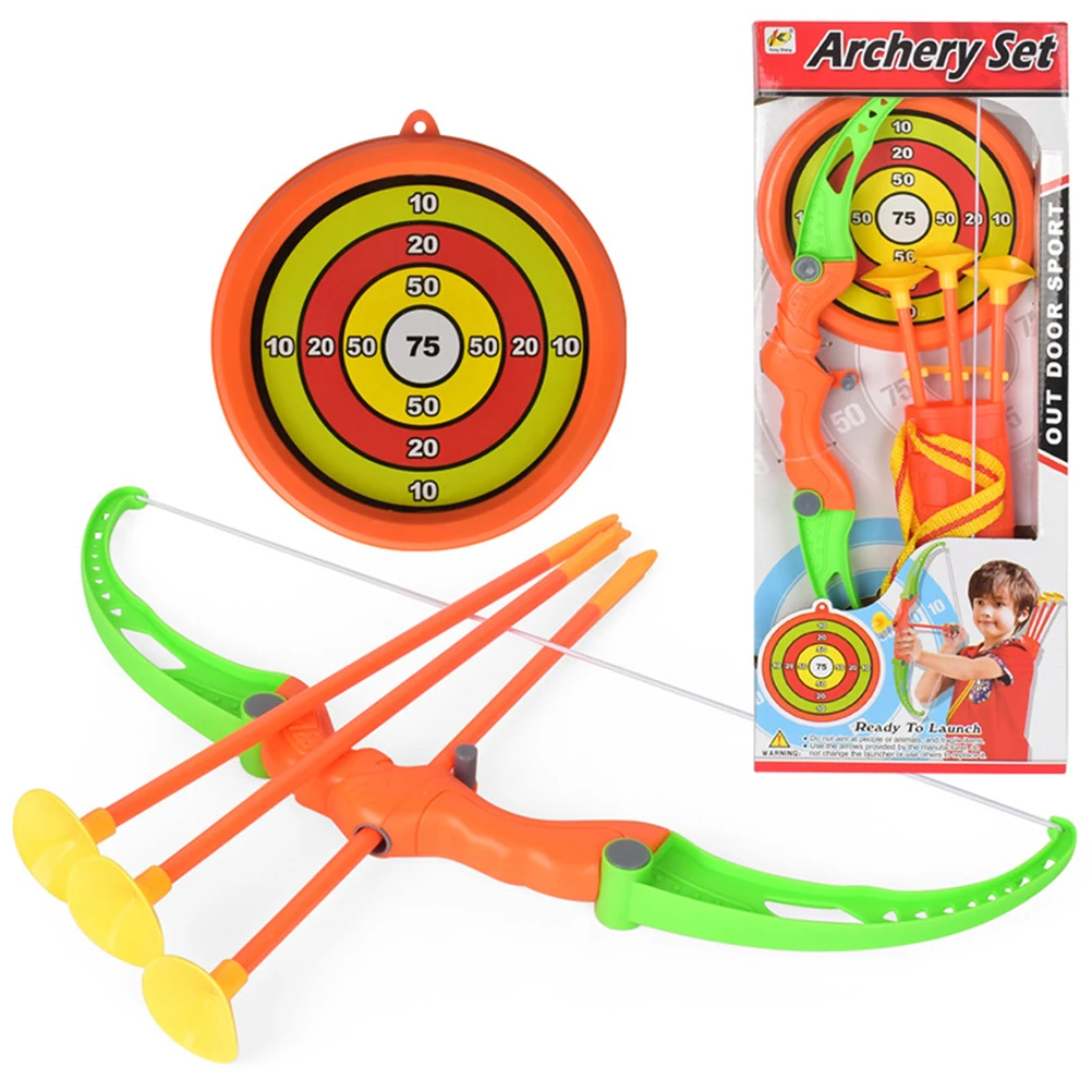 Kids Shooting Outdoor Sports Toy Bow Arrow Set Toys With Sucker Fitness _JO 