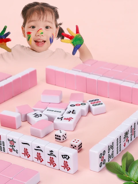 Em promoção! Jogo De Mahjong Conjunto Chinesemini Jongg Azulejos  Tradicionais Majiang Portátil Conjuntos De Jong Conselho Jogos De Viagem  Kit De Peças Clássicas