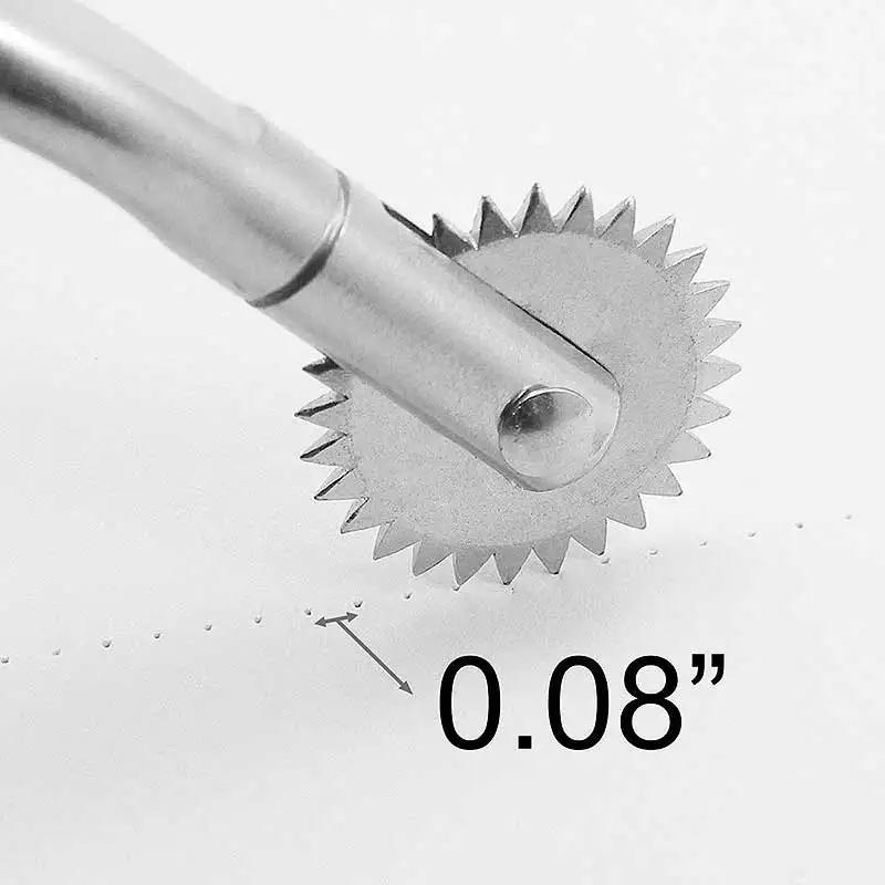 2mm Pitch Overstitch Wheel Leather Stitch Space Paper Perforating Tool  Roulette For Arts and Leather Crafts SP99