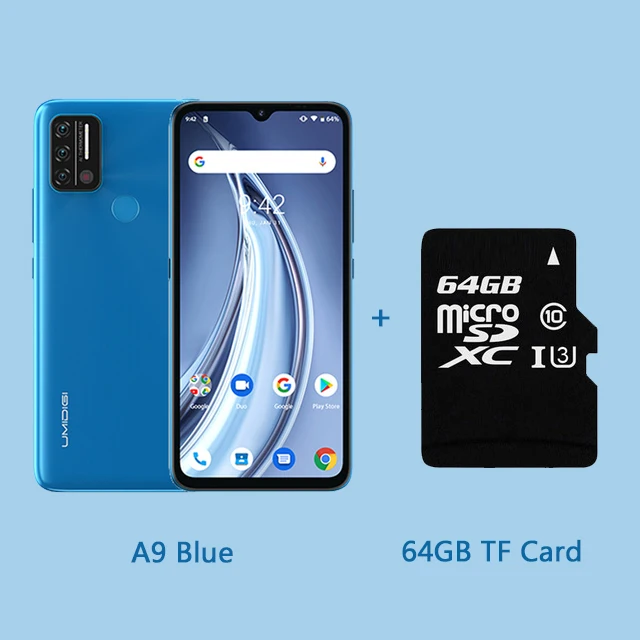 UMIDIGI A9 Global Version Android 11 13MP AI Triple Camera 3GB 64GB Helio G25 Octa Core 6.53" HD+ 5150mAh Dual SIM Cellphone umidigi latest phone UMIDIGI