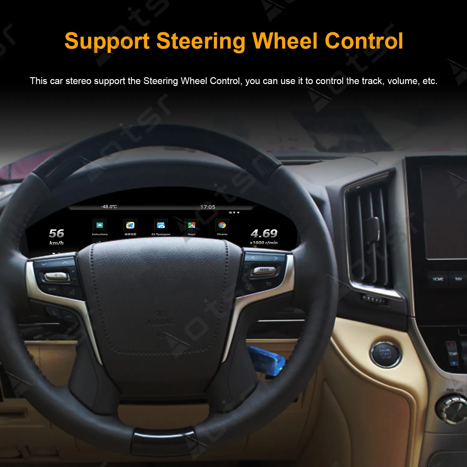 12," Android 7,1 автомобильный ЖК-экран приборной панели gps навигация для Toyota Land Cruiser 2012- мультимедийный плеер