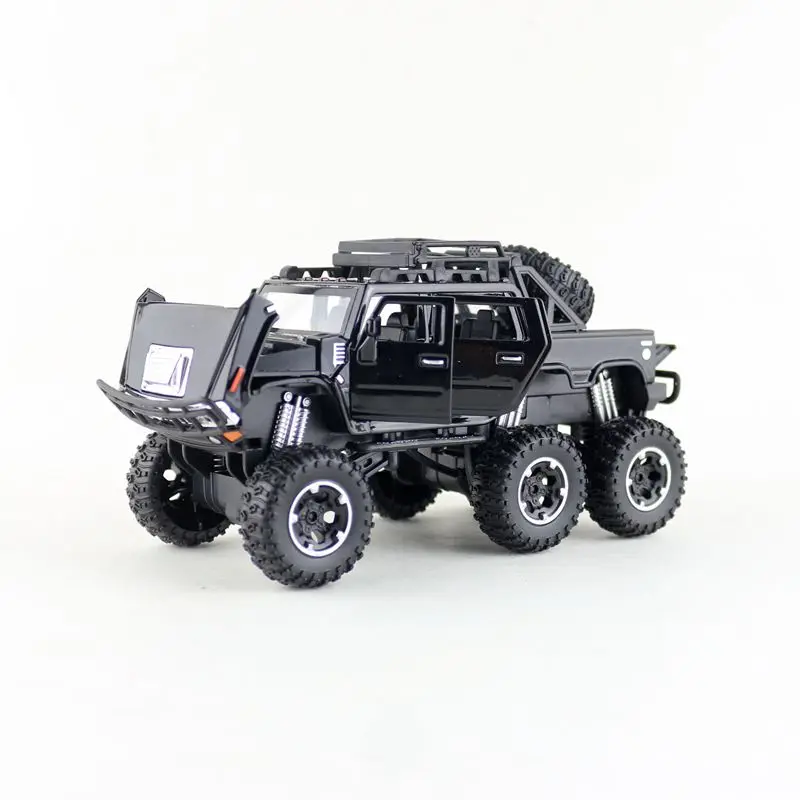 1:32/литая металлическая модель/внедорожник Hummer Monster Police/светильник и