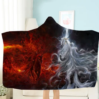 

Horse/Elephant Cartoon Hooded Blanket Animal Colorful Fleece Blanket 3D Print Home Room Throw Blanket For Kids Wearable Blanket