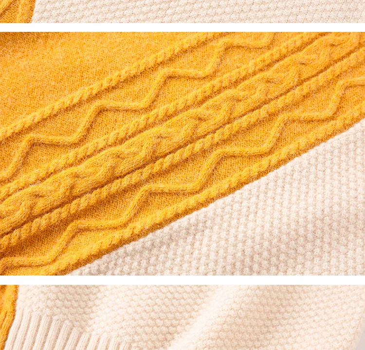 Pullover Couple Stitching Loose Sweater - Image 5