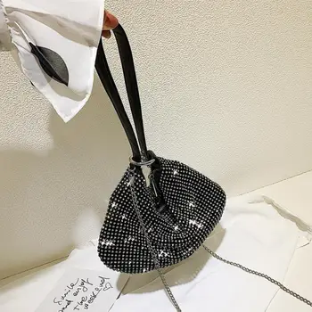 

Elegant Female Square Tote bag 2020 Fashion New High-quality Women's Designer Handbag Diamond Chain Shoulder Messenger Bag