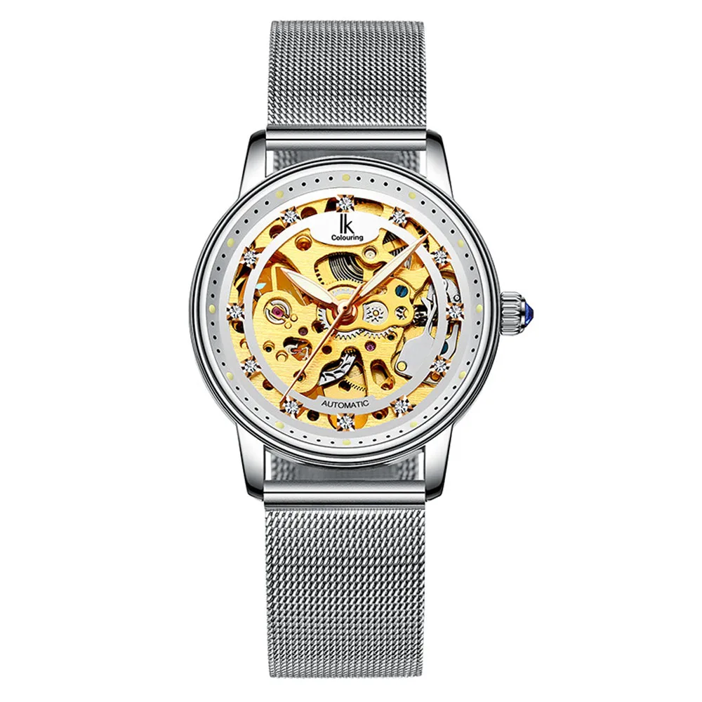 Женские автоматические механические часы CdyBox водонепроницаемые с