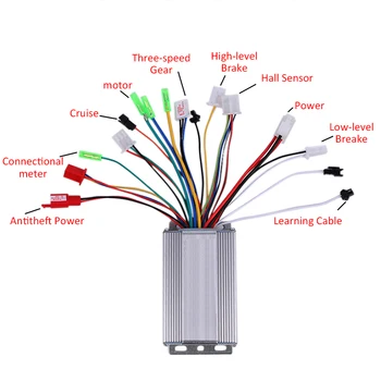 

DC 36V/48V 350W DC Motor Controller Electric Bicycle E-bike Scooter Brushless Control with Aluminium Casing