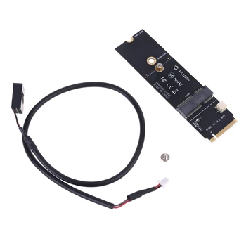 

Wireless Card M.2 to M.2 SSD NVME Interface Adapter Card with Bluetooth Data Cable for AX200 9260 Comptuer Accessories