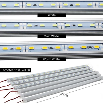 

1pcs/5pcs 20/30/50CM SMD 5630 LED Strip Light Bar 12V LED Light For Trailer Boat Clear Shell Tape Light Warm White / Cold White