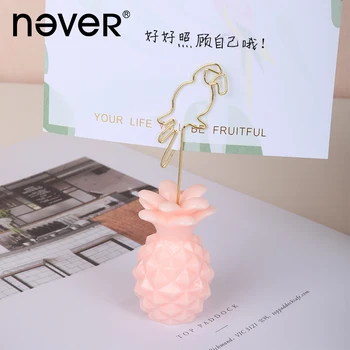 

Never Pineapple Shape Desk Notes Folder Clips Office Home Place Card Holder Table Photo Memo Number Name Clips Message Clips