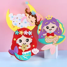 Linterna de fieltro de dibujos animados para niños, juguetes educativos, manualidades, DIY, Kingergarden, 2 piezas
