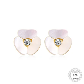 

Stud Earrings Pearl Oyster Flower,Thomas Style Glam Fashion Good Jewerly For Women,Ts Gift In 925 Sterling Silver,Super Deal