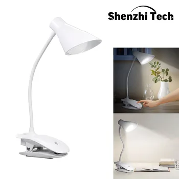 

LED Desk Lamp USB 14 LED Eye Protection Book Light with Clip Bed Reading book Light with Sensitive Touch Button 3 Modes