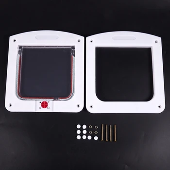 

New Plastic door White 4 Positions for Cat Dog
