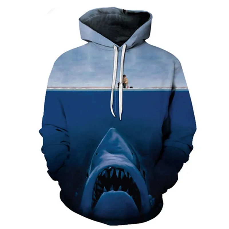 

2020 New 3d Hoodie Men's Hoodie Fun Fish Print Sweatshirt Anime Simple Men's And Women's Sportswear Jacket Men's Pullover