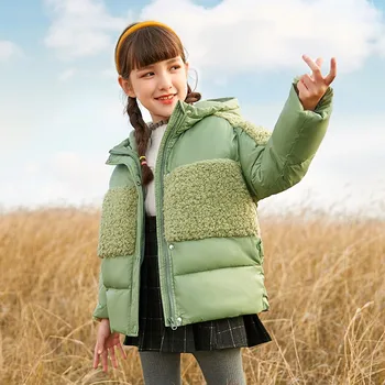 

Winter White Duck Down Jackets For 3 to 14 Years Girls Kids Thick Warm Hooded Down Coat Children Snowsuit Warm Down Tops Clothes