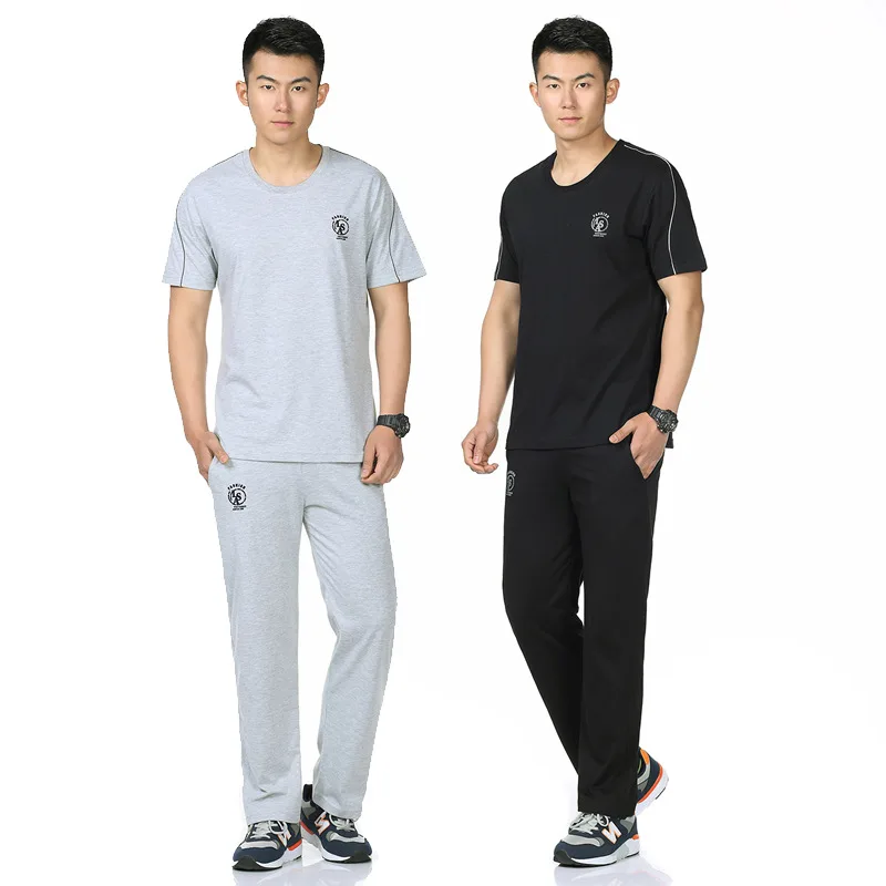 

2016 Summer Wear New Style Fashion Short-sleeved round Collar T-shirt Men's Korean-style Sports Set Clothes Summer Men Casual T-