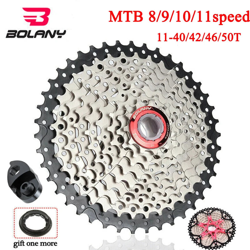 

BOLANY MTB Bike 8s 9s 10s 11speed Cassette 11-40/42/46/50T Sprocket Cogs Mountain Bike Parts Fit Shimano/SRAM