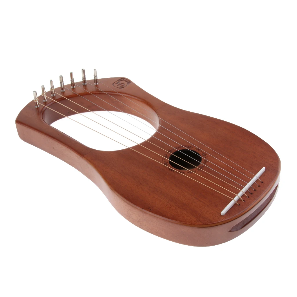 

Traditional Lyre Harp 7 Metal String Free String Set Various Designs with Carry Bag, Cleaning Cloth and Manual