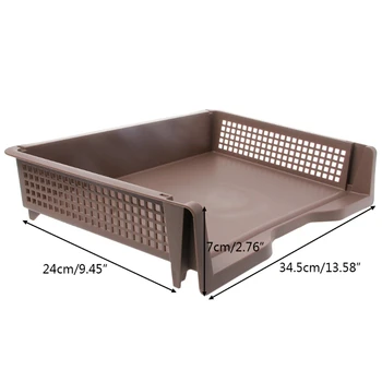 

2020 New A4 Paper Superimposed Desktop Files Storage Rack Box Plastic Letter Tray Office